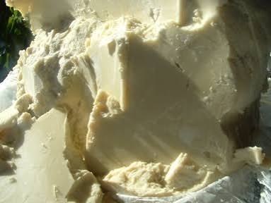 Pure raw Nilotica shea butter texture from Uganda